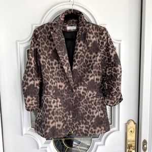Calvin Klein Animal Print Blazer, size PL